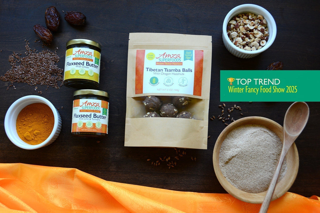 Amza Superfoods Elevates Wellness with Award-Winning Tibetan Snacks & Flaxseed Butters at Summer Fancy Food Show NYC – Booth RP141A