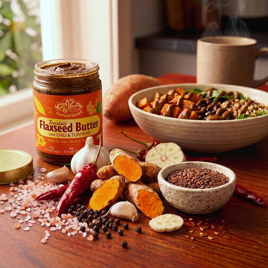Toasted Flaxseed Butter with Golden Turmeric & Chili