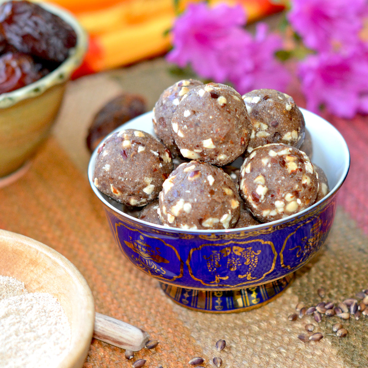 Purple Barley Tsamba Bites with Oregon Hazelnuts