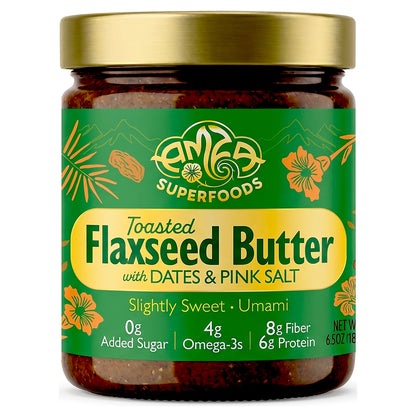 Toasted Flaxseed Butter With Dates & Pink Salt