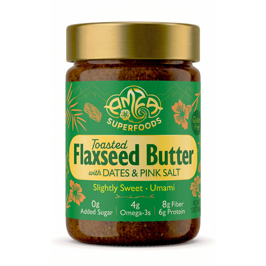Toasted Flaxseed Butter With Dates & Pink Salt