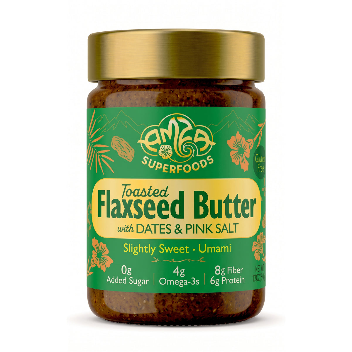 Toasted Flaxseed Butter With Dates & Pink Salt