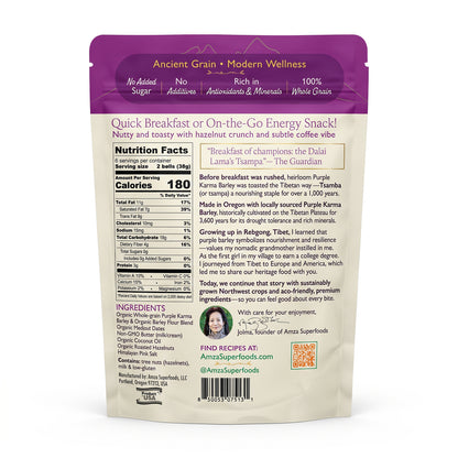 Purple Barley Tsamba Bites with Oregon Hazelnuts