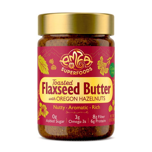 Toasted Flaxseed Butter with Roasted Oregon Hazelnuts
