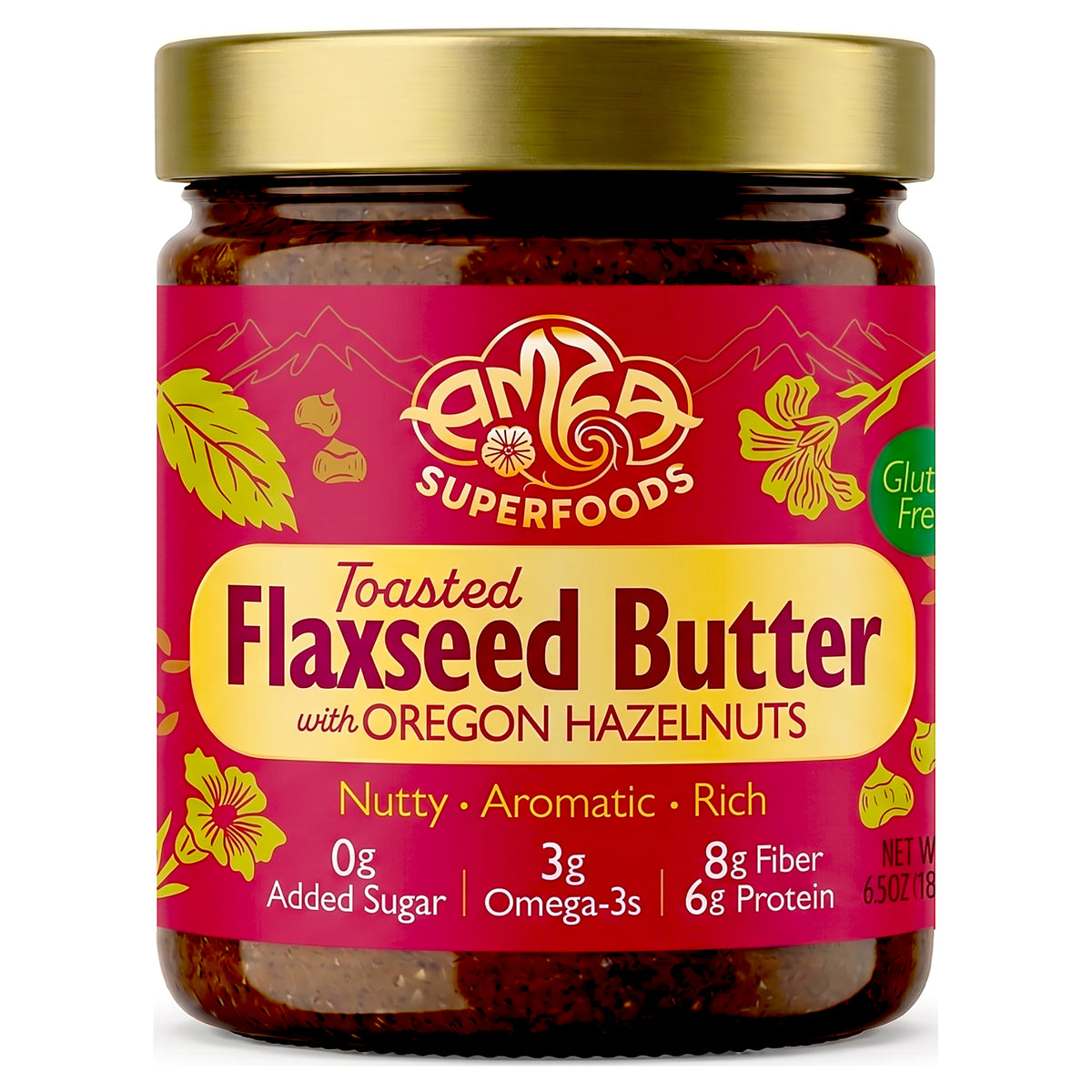 Toasted Flaxseed Butter with Roasted Oregon Hazelnuts