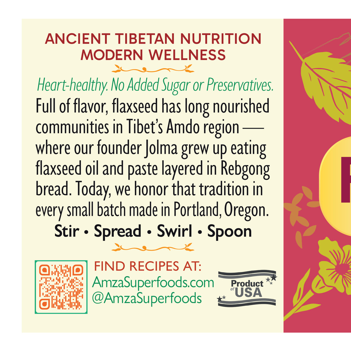 Toasted Flaxseed Butter with Roasted Oregon Hazelnuts