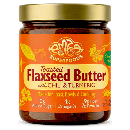Toasted Flaxseed Butter with Golden Turmeric & Chili