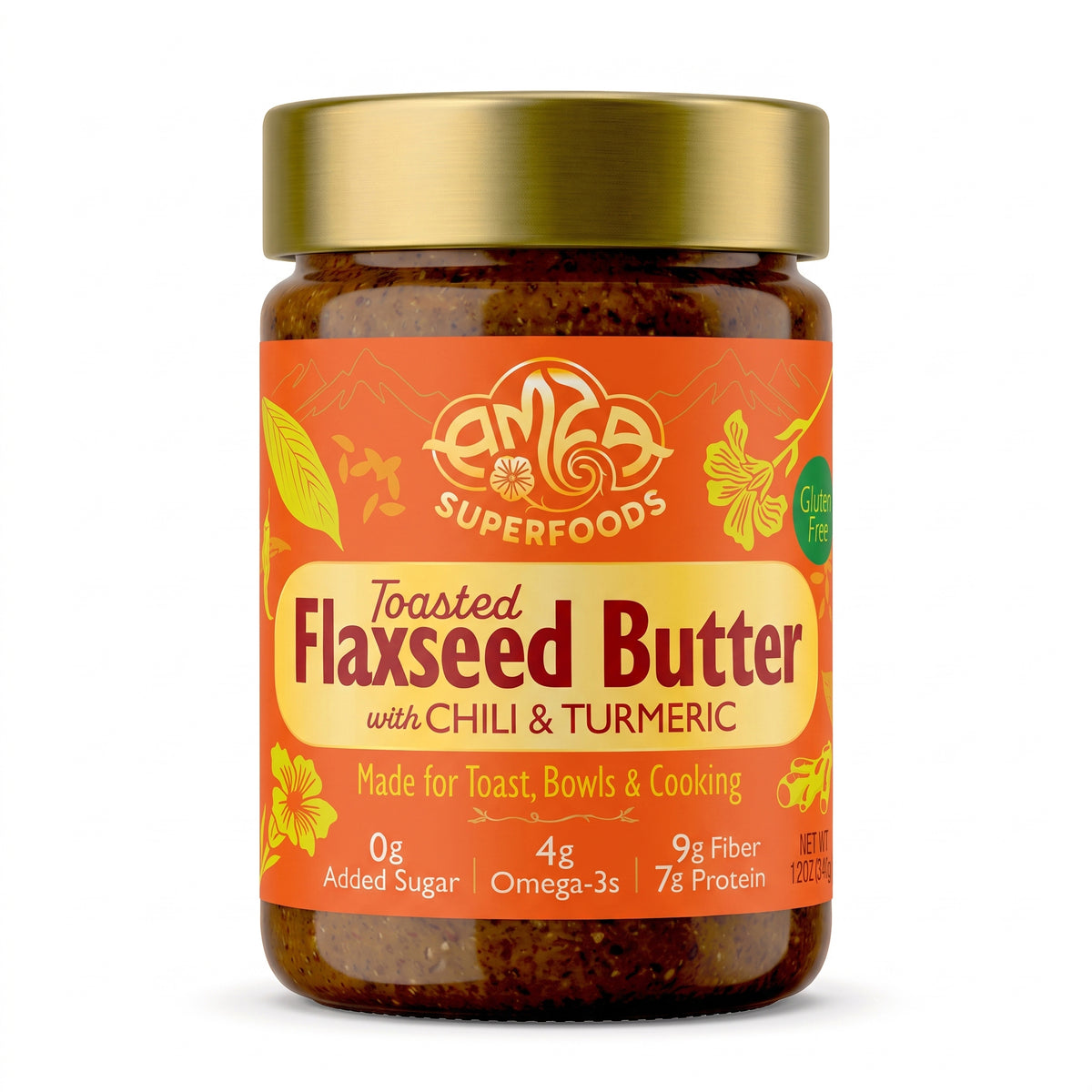 Toasted Flaxseed Butter with Golden Turmeric & Chili