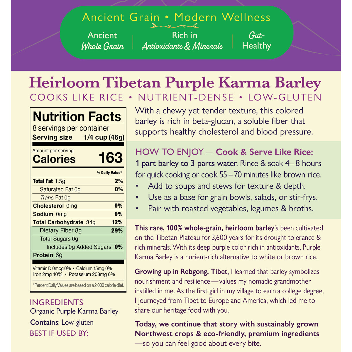 Ancient Black Barley Rice Alternative