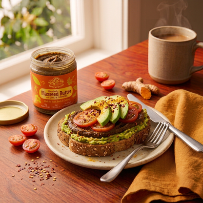 Toasted Flaxseed Butter with Golden Turmeric & Chili
