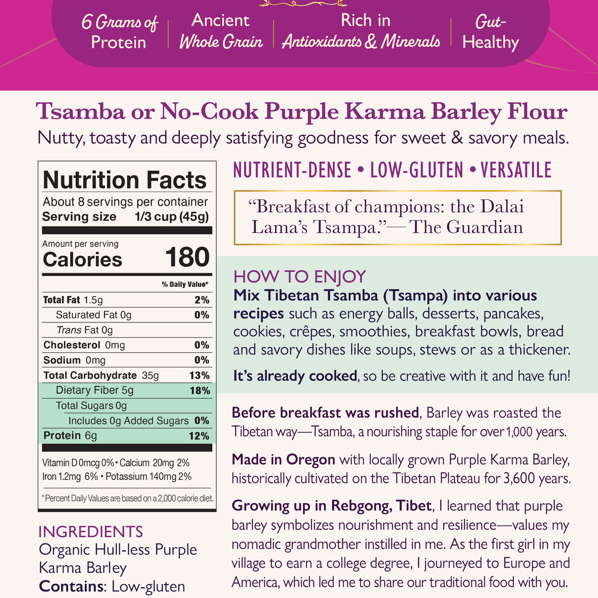 Tibetan Tsamba (Tsampa Flour)