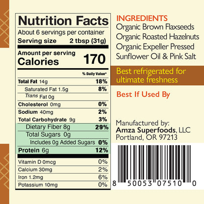 Flaxseed Butter with Oregon Hazelnuts