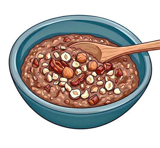 No-cook Purple Barley Tsamba Hot Cereal with Hazelnuts & Dates